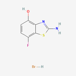 molecular formula C7H6BrFN2OS B13894390 2-Amino-7-fluorobenzo[d]thiazol-4-ol hydrobromide 