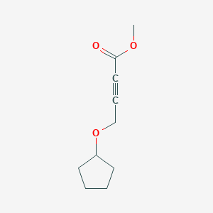 molecular formula C10H14O3 B13894446 Methyl 4-cyclopentyloxybut-2-ynoate 