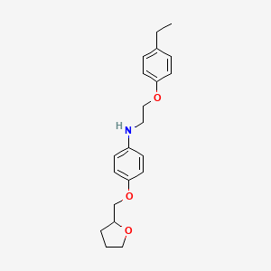 molecular formula C21H27NO3 B1389451 N-[2-(4-Ethylphenoxy)ethyl]-4-(tetrahydro-2-furanylmethoxy)aniline CAS No. 1040690-52-5
