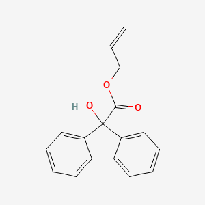 molecular formula C17H14O3 B13894551 Prop-2-enyl 9-hydroxyfluorene-9-carboxylate 