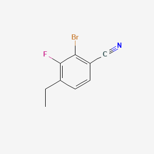 molecular formula C9H7BrFN B13894701 2-Bromo-4-ethyl-3-fluorobenzonitrile 