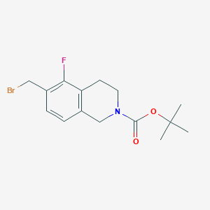 molecular formula C15H19BrFNO2 B13894733 tert-butyl 6-(bromomethyl)-5-fluoro-3,4-dihydroisoquinoline-2(1H)-carboxylate 