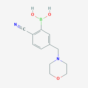 molecular formula C12H15BN2O3 B13894736 [2-Cyano-5-(morpholin-4-ylmethyl)phenyl]boronic acid 