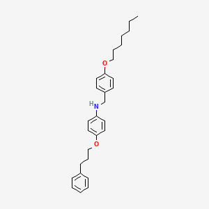 molecular formula C29H37NO2 B1389478 N-[4-(Heptyloxy)benzyl]-4-(3-phenylpropoxy)aniline CAS No. 1040686-87-0
