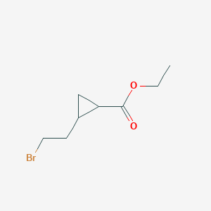 molecular formula C8H13BrO2 B13894787 Ethyl 2-(2-bromoethyl)cyclopropanecarboxylate 