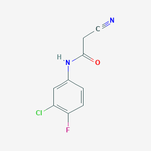 molecular formula C9H6ClFN2O B138948 N-(3-chloro-4-fluorophenyl)-2-cyanoacetamide CAS No. 219529-31-4