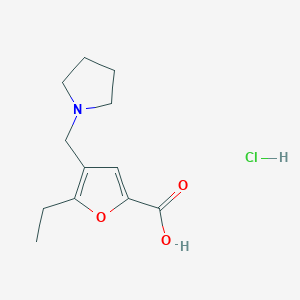 5-Ethyl-4-pyrrolidin-1-ylmethyl-furan-2-carboxylic acid hydrochloride