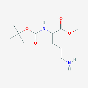 molecular formula C11H22N2O4 B13894862 methyl (2S)-5-amino-2-{[(tert-butoxy)carbonyl]amino}pentanoate 