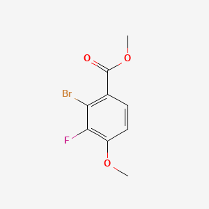 molecular formula C9H8BrFO3 B13894881 Methyl 2-bromo-3-fluoro-4-methoxybenzoate 