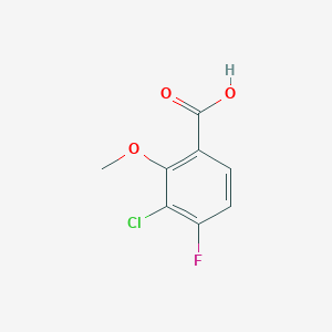 molecular formula C8H6ClFO3 B13894918 3-Chloro-4-fluoro-2-methoxybenzoic acid 