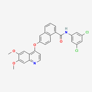 molecular formula C28H20Cl2N2O4 B13894931 N-(3,5-dichlorophenyl)-6-(6,7-dimethoxyquinolin-4-yl)oxynaphthalene-1-carboxamide 
