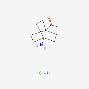 molecular formula C10H18ClNO B13894949 1-(4-Aminobicyclo[2.2.2]octan-1-YL)ethan-1-one hydrochloride 