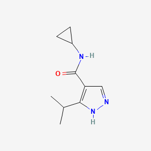 molecular formula C10H15N3O B13894955 N-cyclopropyl-5-propan-2-yl-1H-pyrazole-4-carboxamide 