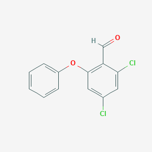 molecular formula C13H8Cl2O2 B13895021 2,4-Dichloro-6-phenoxybenzaldehyde 