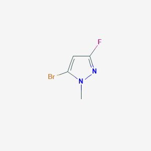 molecular formula C4H4BrFN2 B13895023 5-Bromo-3-fluoro-1-methyl-pyrazole 