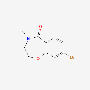 molecular formula C10H10BrNO2 B13895024 8-Bromo-4-methyl-2,3-dihydro-1,4-benzoxazepin-5-one 