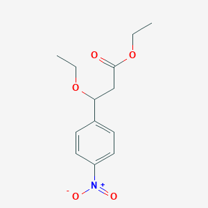 molecular formula C13H17NO5 B13895050 Ethyl 3-ethoxy-3-(4-nitrophenyl)propanoate 