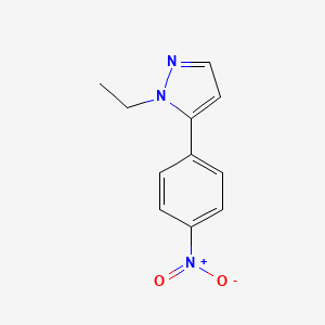 molecular formula C11H11N3O2 B13895056 1-Ethyl-5-(4-nitrophenyl)pyrazole 