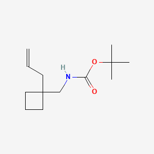 molecular formula C13H23NO2 B13895076 tert-butyl N-[(1-allylcyclobutyl)methyl]carbamate 