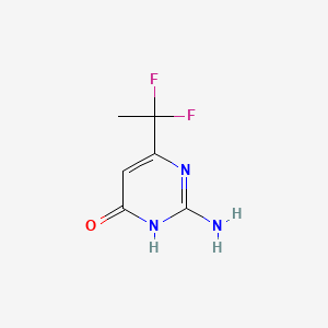 molecular formula C6H7F2N3O B13895092 2-Amino-6-(1,1-difluoroethyl)pyrimidin-4(1H)-one 