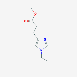 molecular formula C10H16N2O2 B13895126 Methyl 3-(1-propylimidazol-4-yl)propanoate 
