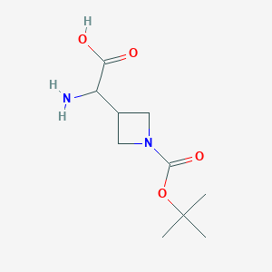 molecular formula C10H18N2O4 B13895175 a-Amino-1-Boc-3-azetidineacetic acid 