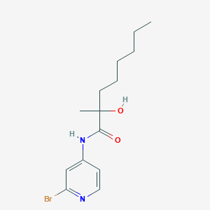 molecular formula C14H21BrN2O2 B13895179 N-(2-bromopyridin-4-yl)-2-hydroxy-2-methyloctanamide 