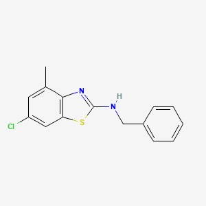 molecular formula C15H13ClN2S B1389519 N-benzyl-6-chloro-4-methylbenzo[d]thiazol-2-amine CAS No. 1207022-20-5