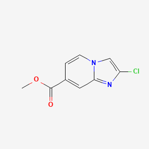molecular formula C9H7ClN2O2 B13895250 Methyl 2-chloroimidazo[1,2-a]pyridine-7-carboxylate 
