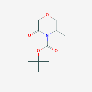 molecular formula C10H17NO4 B13895264 Tert-butyl 3-methyl-5-oxo-morpholine-4-carboxylate 