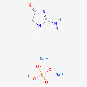 molecular formula C4H8N3Na2O5P B13895275 disodium;2-amino-3-methyl-4H-imidazol-5-one;hydrogen phosphate 