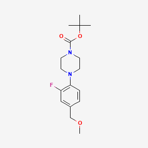 molecular formula C17H25FN2O3 B13895299 Tert-butyl 4-[2-fluoro-4-(methoxymethyl)phenyl]piperazine-1-carboxylate 