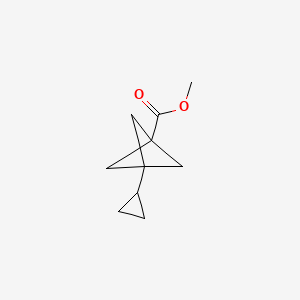 molecular formula C10H14O2 B13895305 Methyl 3-Cyclopropylbicyclo[1.1.1]pentane-1-carboxylate 