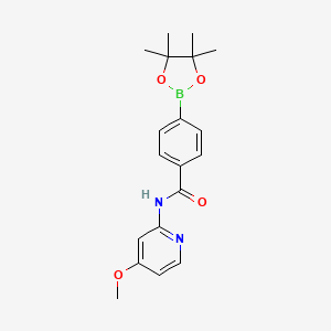 molecular formula C19H23BN2O4 B13895309 N-(4-methoxypyridin-2-yl)-4-(4,4,5,5-tetramethyl-1,3,2-dioxaborolan-2-yl)benzamide 