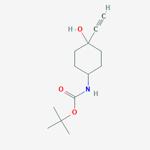 molecular formula C13H21NO3 B13895358 Tert-butyl (4-ethynyl-4-hydroxycyclohexyl)carbamate 