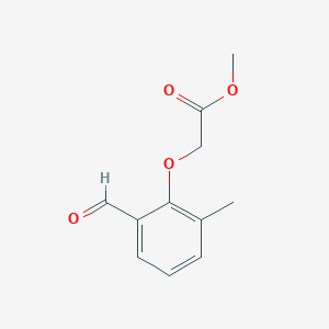molecular formula C11H12O4 B13895395 Methyl 2-(2-formyl-6-methylphenoxy)acetate 