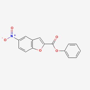 molecular formula C15H9NO5 B13895428 Phenyl 5-nitro-1-benzofuran-2-carboxylate 