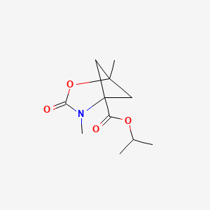 molecular formula C11H17NO4 B13895491 Isopropyl 1,4-dimethyl-3-oxo-2-oxa-4-azabicyclo[3.1.1]heptane-5-carboxylate 