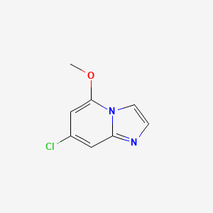 molecular formula C8H7ClN2O B13895497 7-Chloro-5-methoxyimidazo[1,2-A]pyridine 