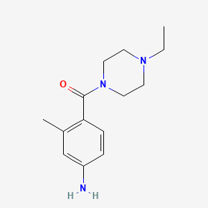 molecular formula C14H21N3O B13895511 (4-Amino-2-methyl-phenyl)-(4-ethylpiperazin-1-yl)-methanone 