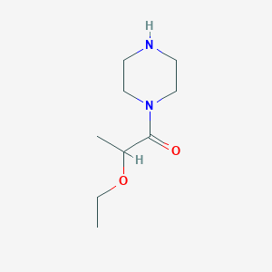 molecular formula C9H18N2O2 B13895518 2-Ethoxy-1-piperazin-1-ylpropan-1-one 
