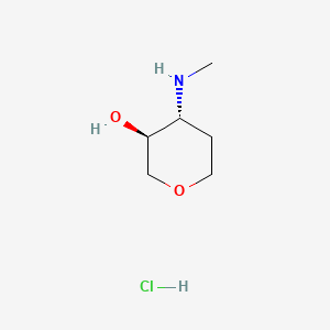 molecular formula C6H14ClNO2 B13895522 (3S,4R)-4-(methylamino)tetrahydropyran-3-ol;hydrochloride 