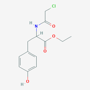 molecular formula C13H16ClNO4 B13895528 Ethyl 2-[(2-chloroacetyl)amino]-3-(4-hydroxyphenyl)propanoate 