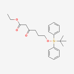 molecular formula C24H32O4Si B13895560 Ethyl 6-((tert-butyldiphenylsilyl)oxy)-3-oxohexanoate 