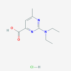 molecular formula C10H16ClN3O2 B1389565 2-Diethylamino-6-methyl-pyrimidine-4-carboxylic acid hydrochloride CAS No. 1185110-74-0