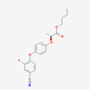 molecular formula C20H20FNO4 B13895698 butyl (2S)-2-[4-(4-cyano-2-fluorophenoxy)phenoxy]propanoate 