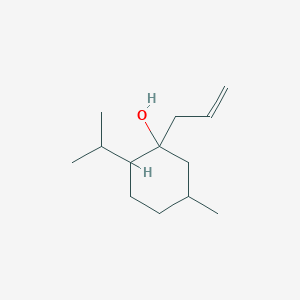 molecular formula C13H24O B13895712 5-Methyl-2-propan-2-yl-1-prop-2-enylcyclohexan-1-ol 