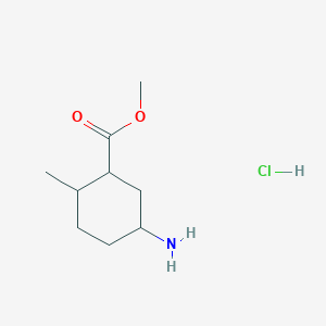 molecular formula C9H18ClNO2 B13895729 Methyl 5-amino-2-methyl-cyclohexanecarboxylate;hydrochloride 