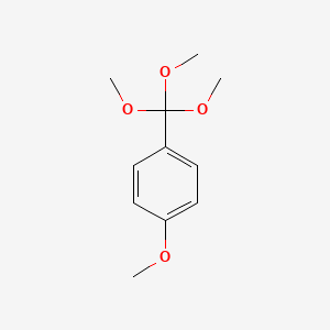 molecular formula C11H16O4 B13895755 Benzene, 1-methoxy-4-(trimethoxymethyl)- CAS No. 4316-33-0