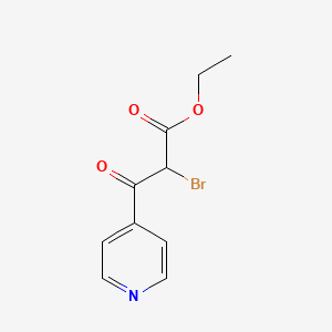molecular formula C10H10BrNO3 B13895780 Ethyl 2-bromo-3-oxo-3-pyridin-4-ylpropanoate 